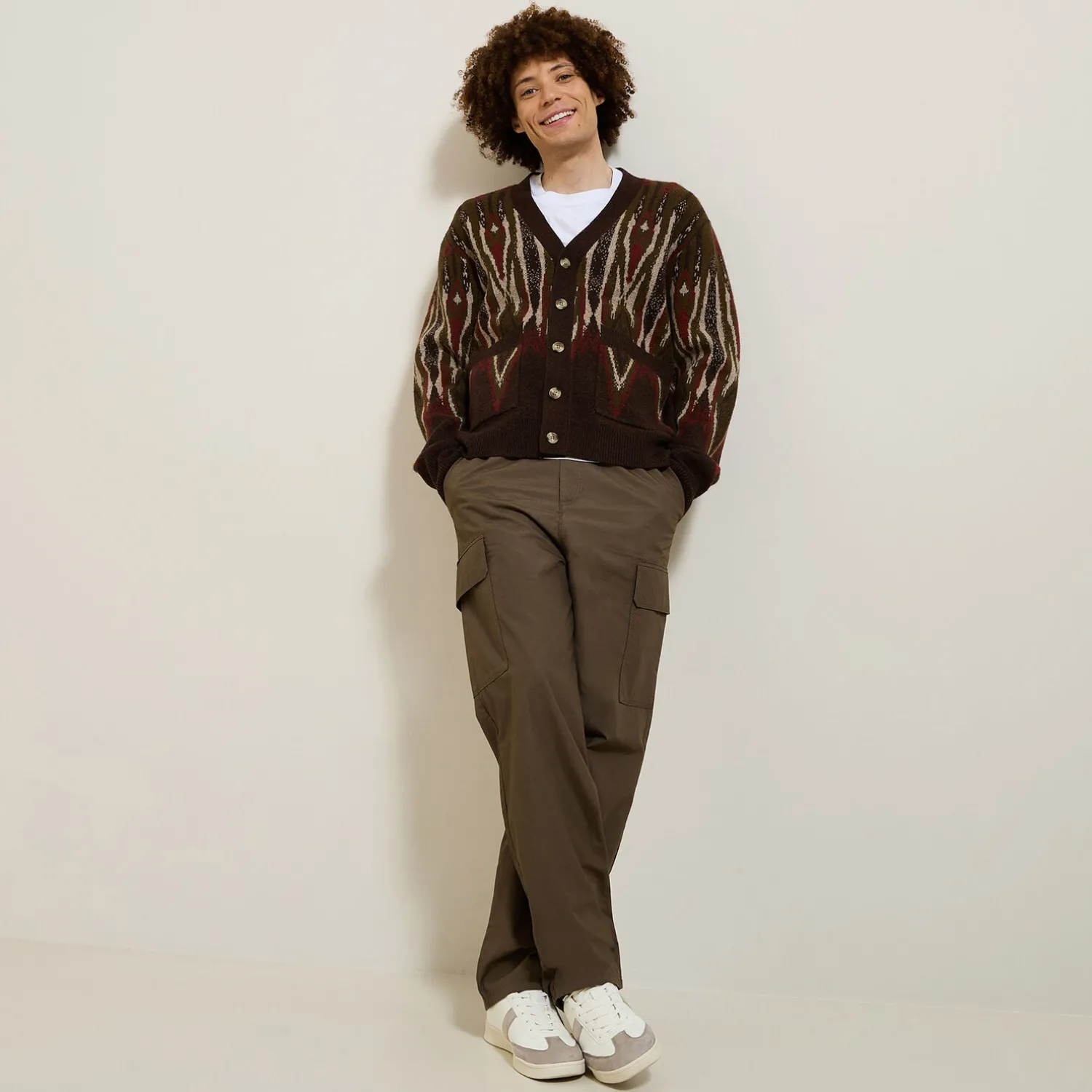 Jules Gilet cardigan jacquard- Gilet|Pull