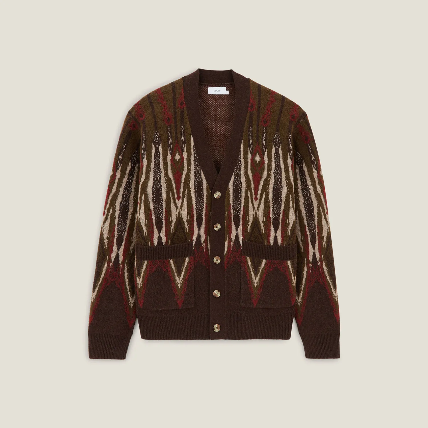 Jules Gilet cardigan jacquard- Gilet|Pull