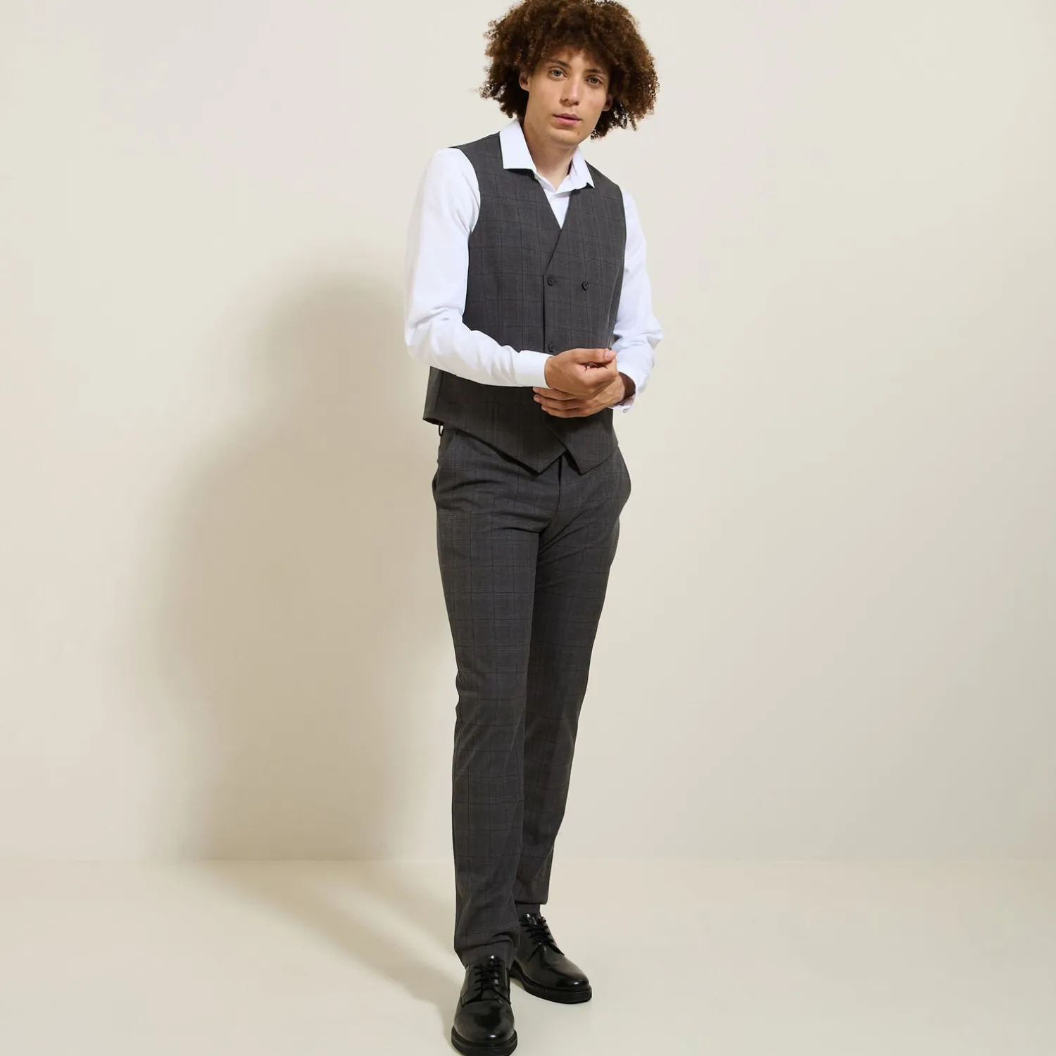 Jules Gilet de costume à carreaux- Gilet De Costume
