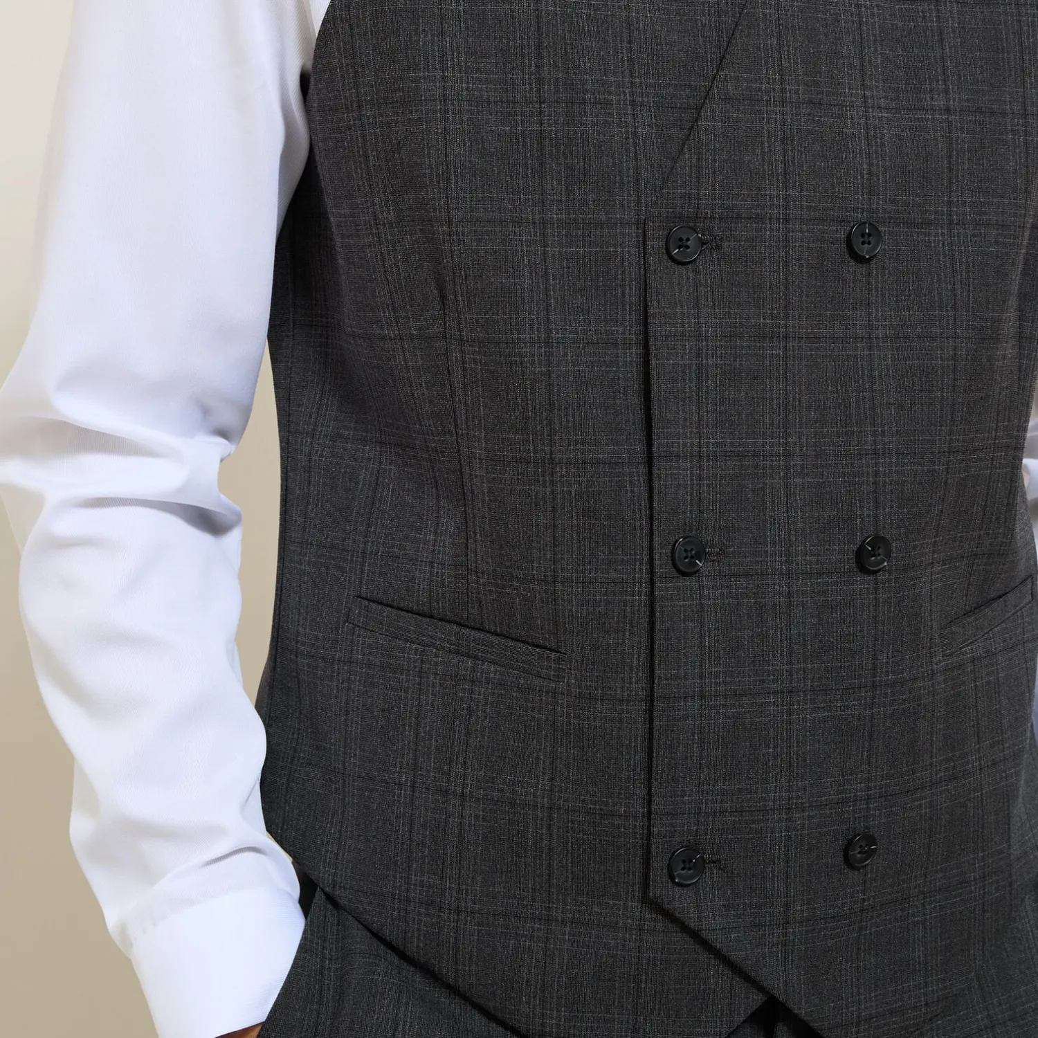 Jules Gilet de costume à carreaux- Gilet De Costume