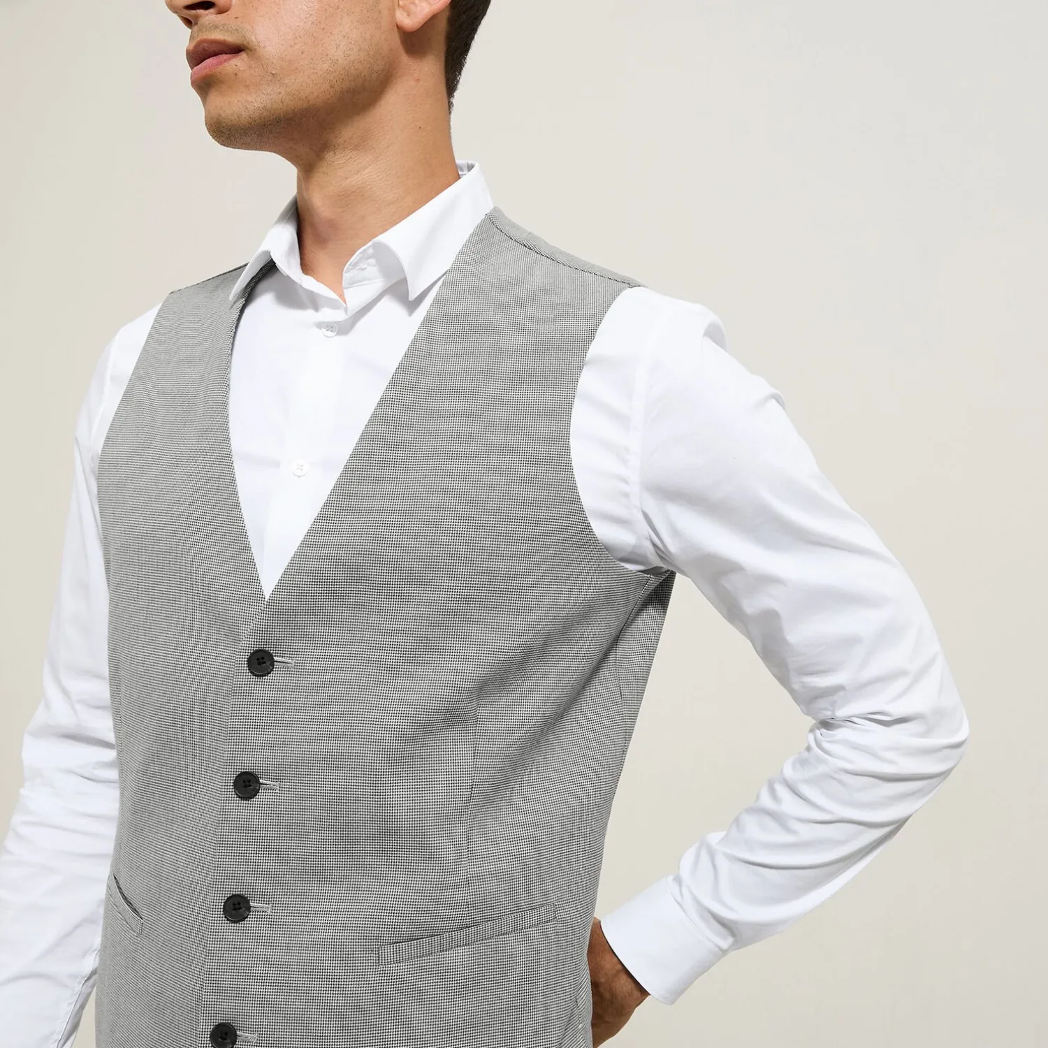 Jules Gilet de costume slim pied de puce- Gilet De Costume