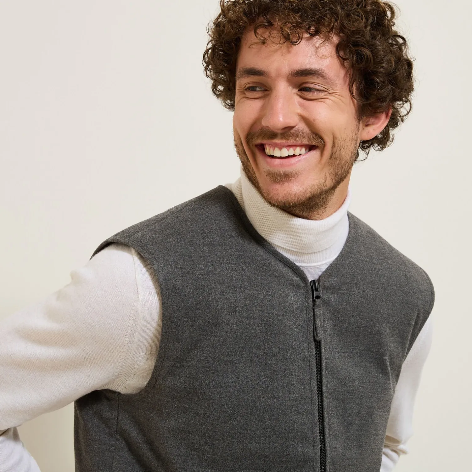 Jules Gilet sans manche en flanelle- Gilet De Costume