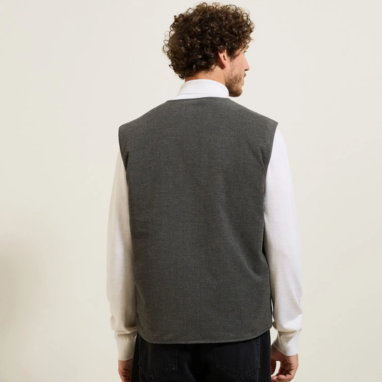 Jules Gilet sans manche en flanelle- Gilet De Costume