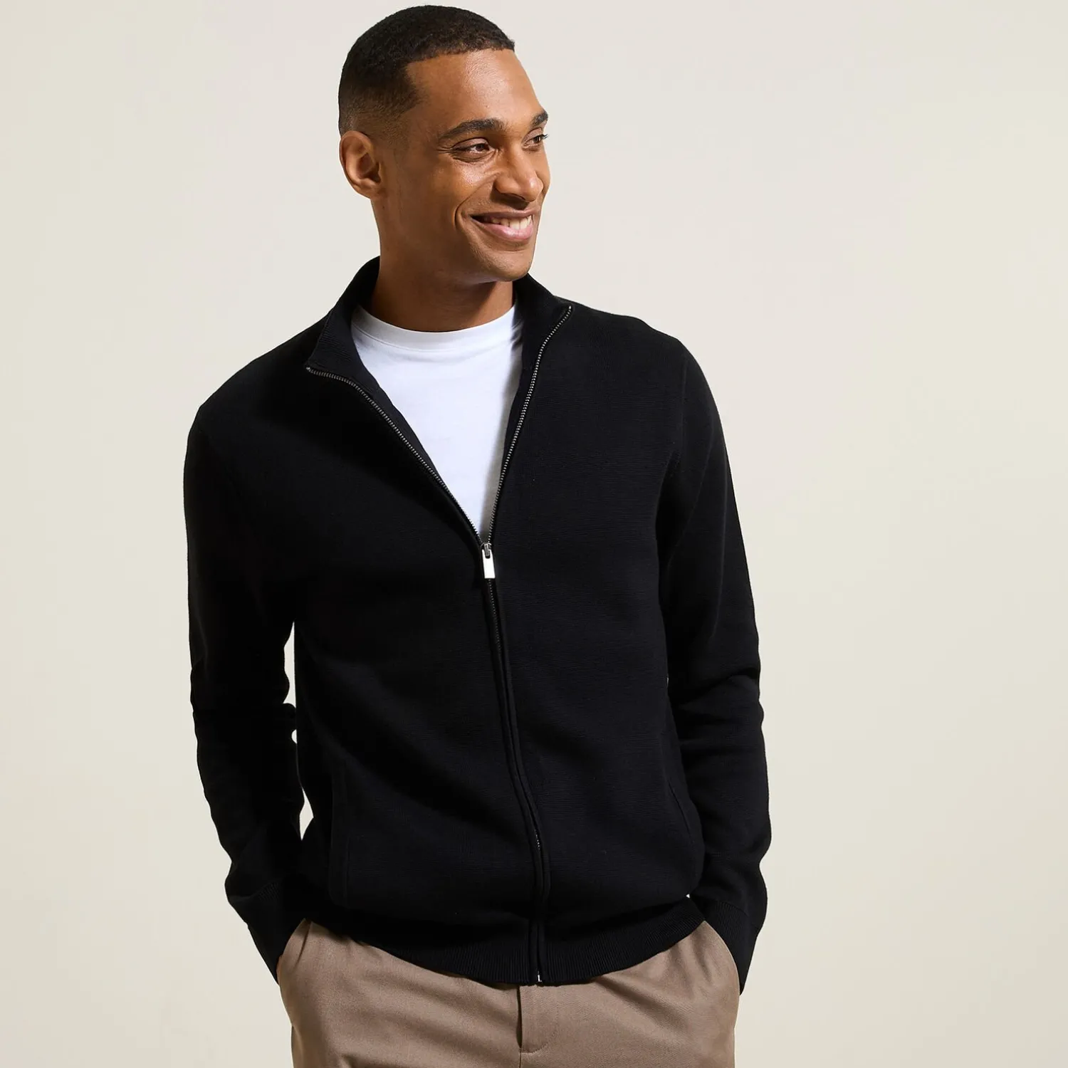 Jules Gilet zippé col montant- Pull|Gilet