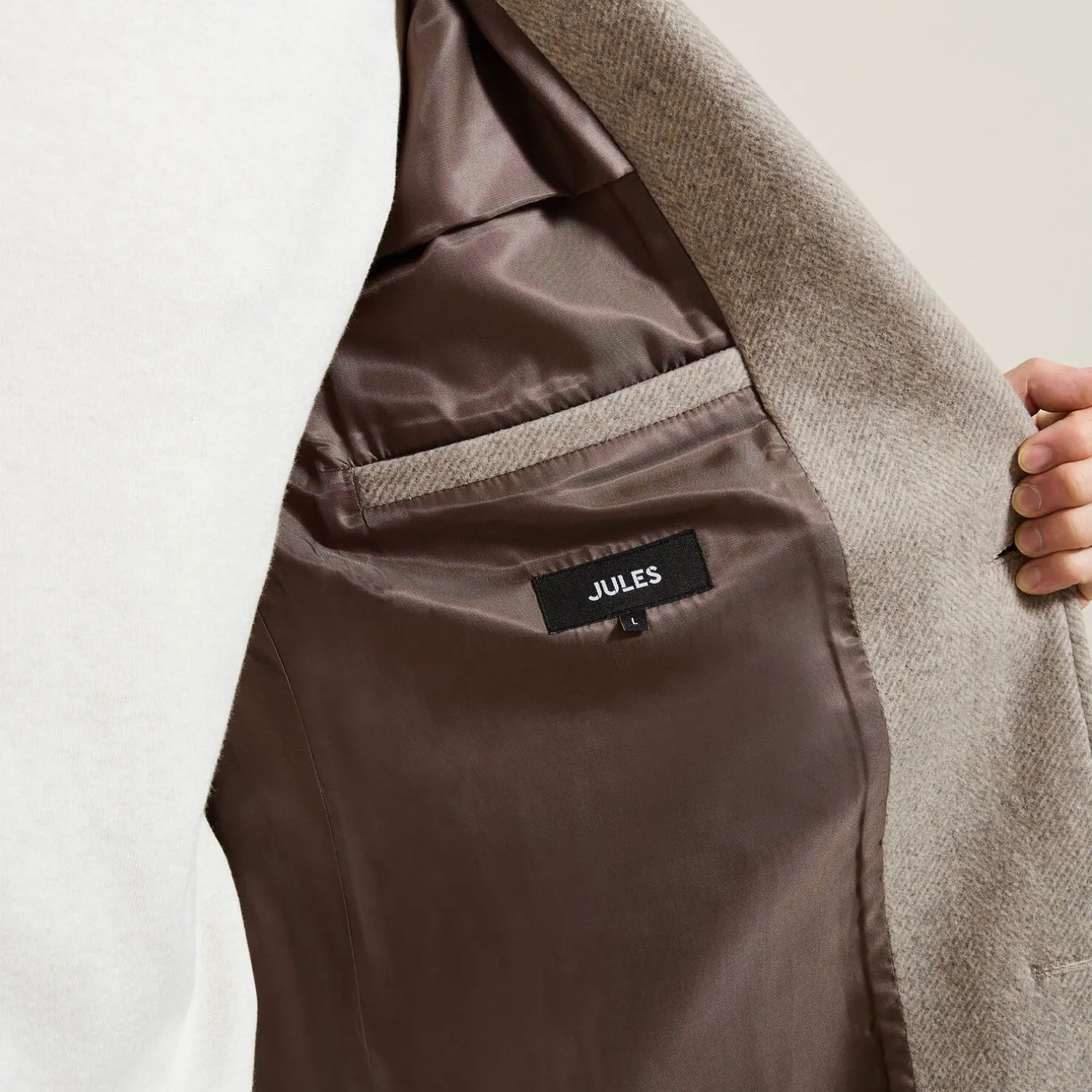 Jules Manteau long chevron col tailleur- Manteau & Blouson