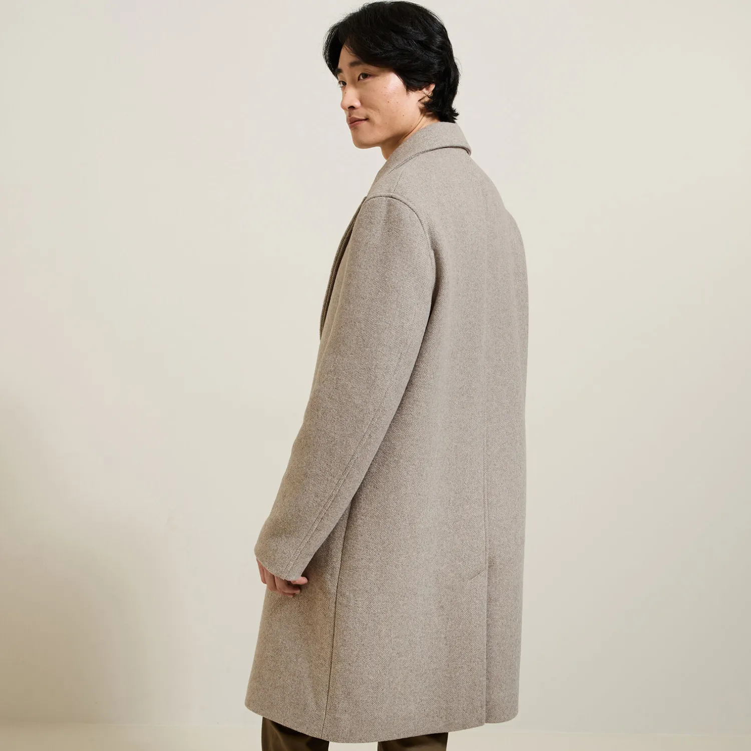 Jules Manteau long chevron col tailleur- Manteau & Blouson