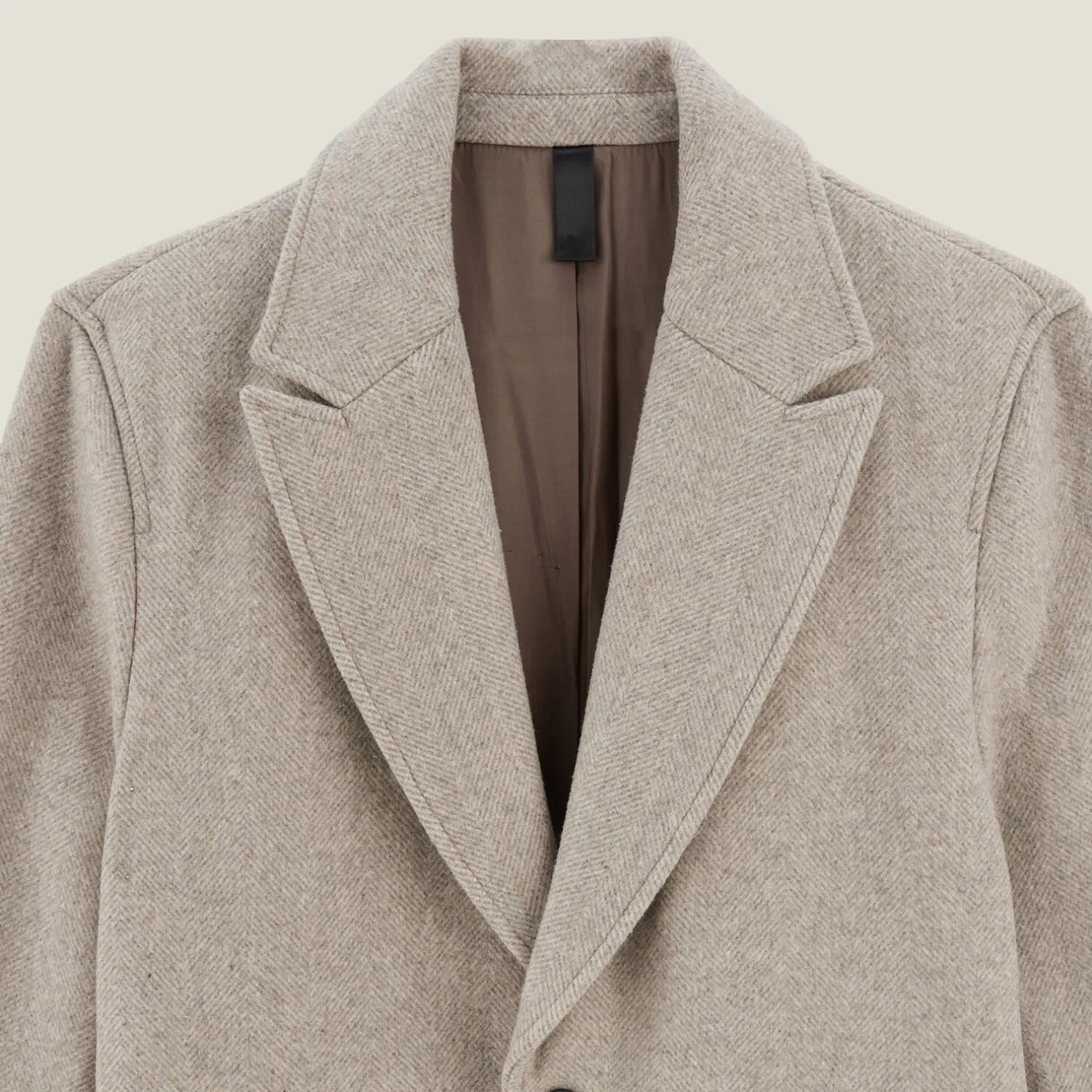 Jules Manteau long chevron col tailleur- Manteau & Blouson