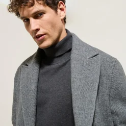 Jules Manteau long chevron col tailleur- Manteau & Blouson