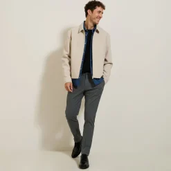 Jules Pantalon chino à plis flanelle- Pantalon Chino|Pantalon