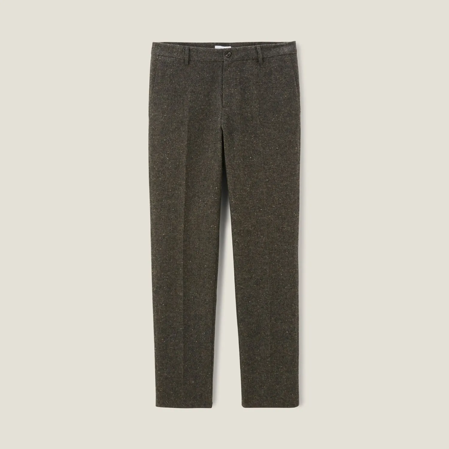Jules Pantalon chino regular à plis flanelle- Pantalon Chino|Pantalon