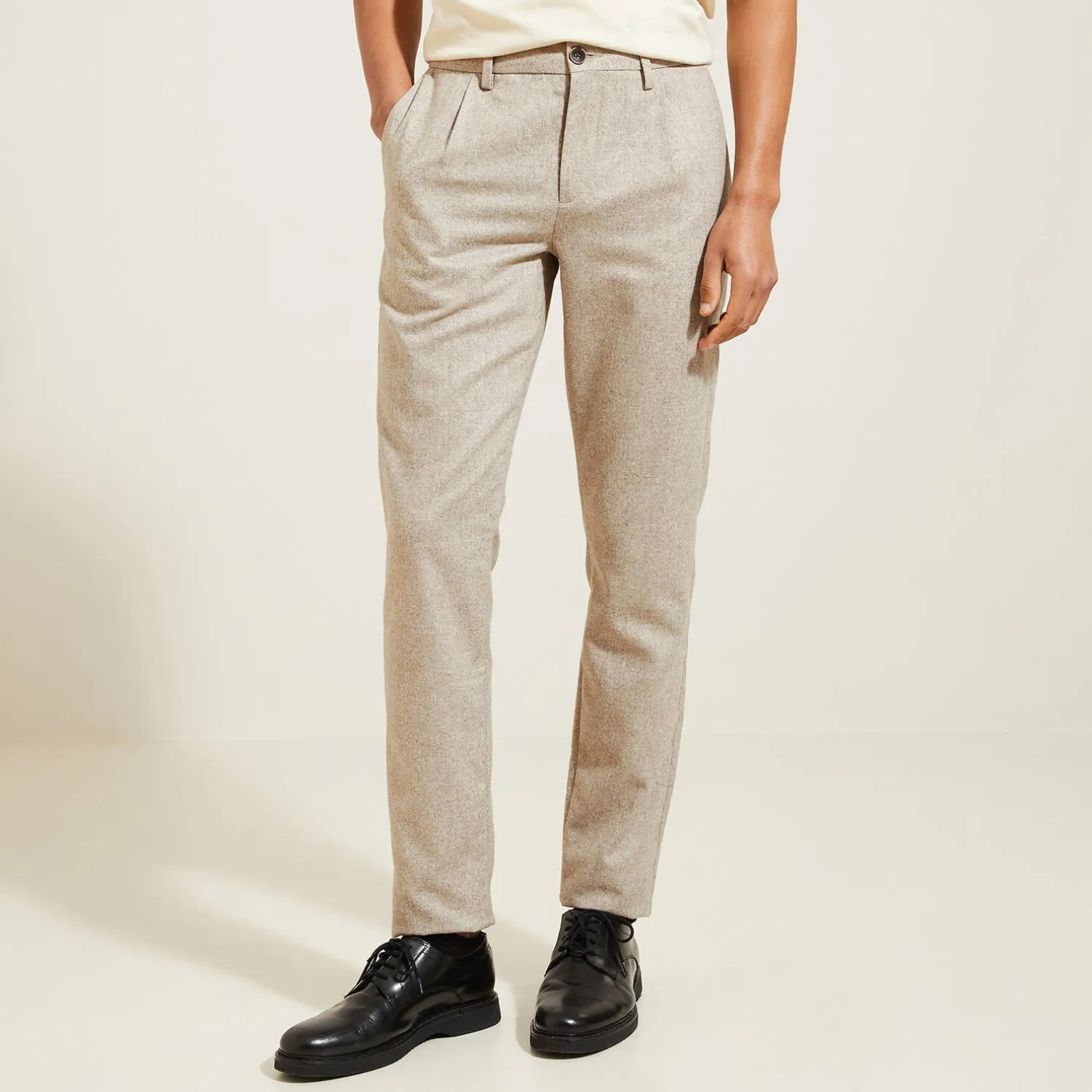 Jules Pantalon chino slim à plis contenant de la laine- Smart Casual|Pantalon Chino