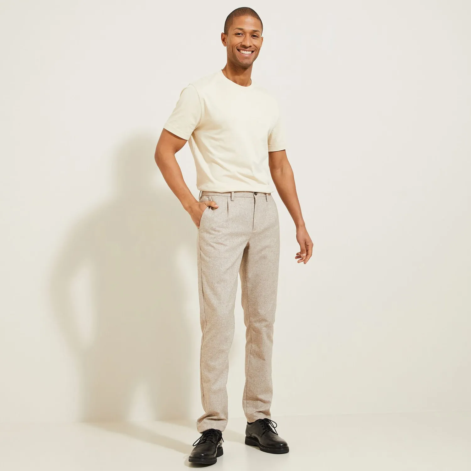 Jules Pantalon chino slim à plis contenant de la laine- Smart Casual|Pantalon Chino
