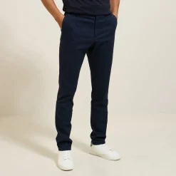 Jules Pantalon chino slim aspect flanelle- Pantalon Chino|Pantalon