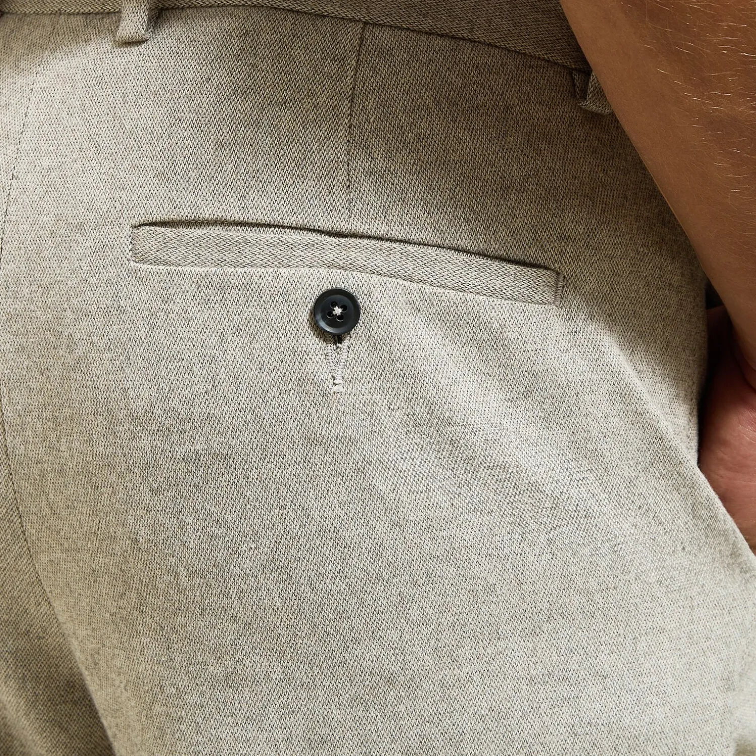 Jules Pantalon chino slim aspect flanelle- Pantalon Chino|Pantalon