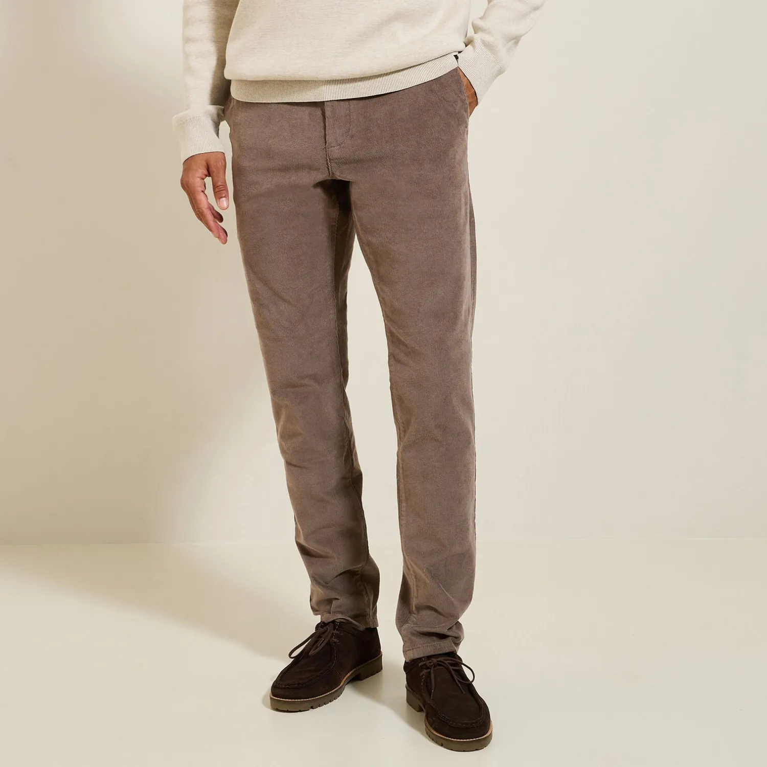 Jules Pantalon chino slim en velours- Pantalon Chino|Pantalon