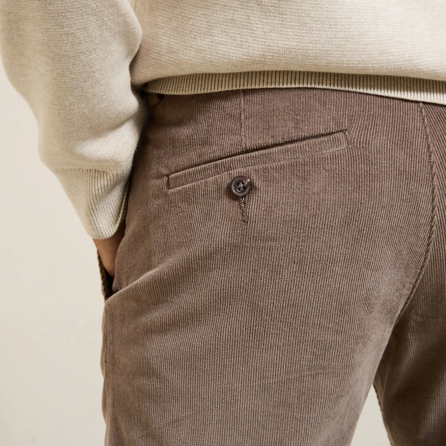 Jules Pantalon chino slim en velours- Pantalon Chino|Pantalon