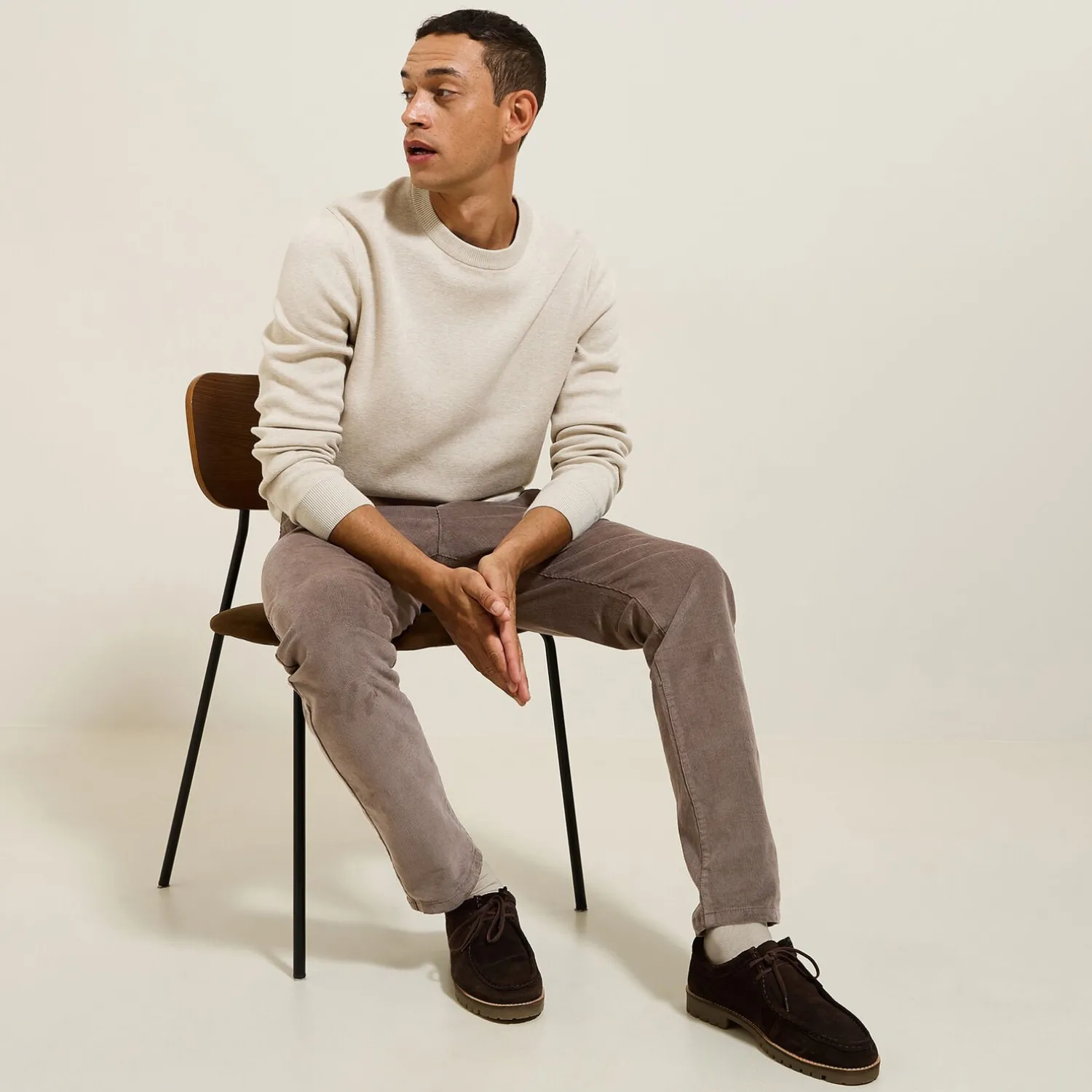 Jules Pantalon chino slim en velours- Pantalon Chino|Pantalon