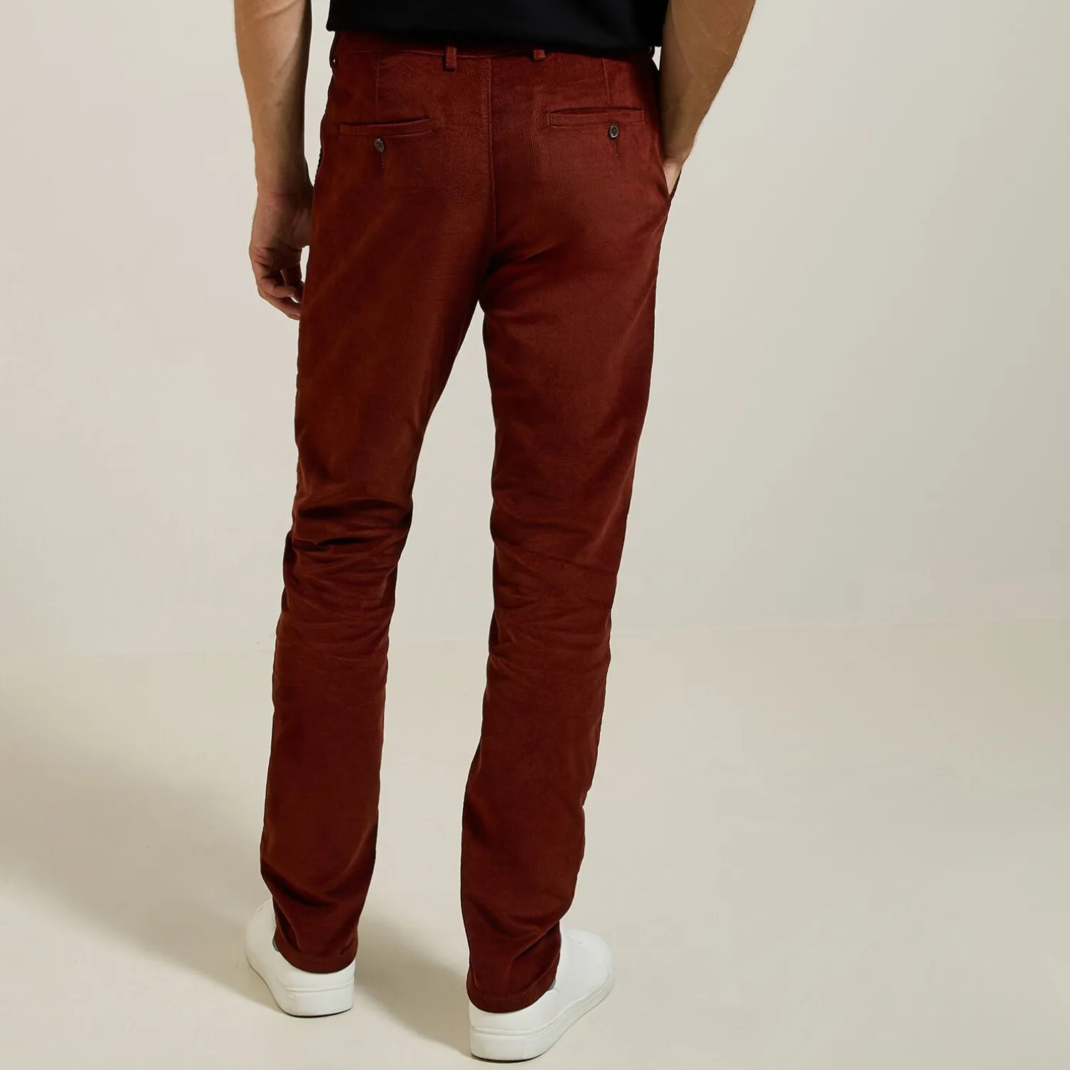 Jules Pantalon chino slim en velours- Pantalon Chino|Pantalon