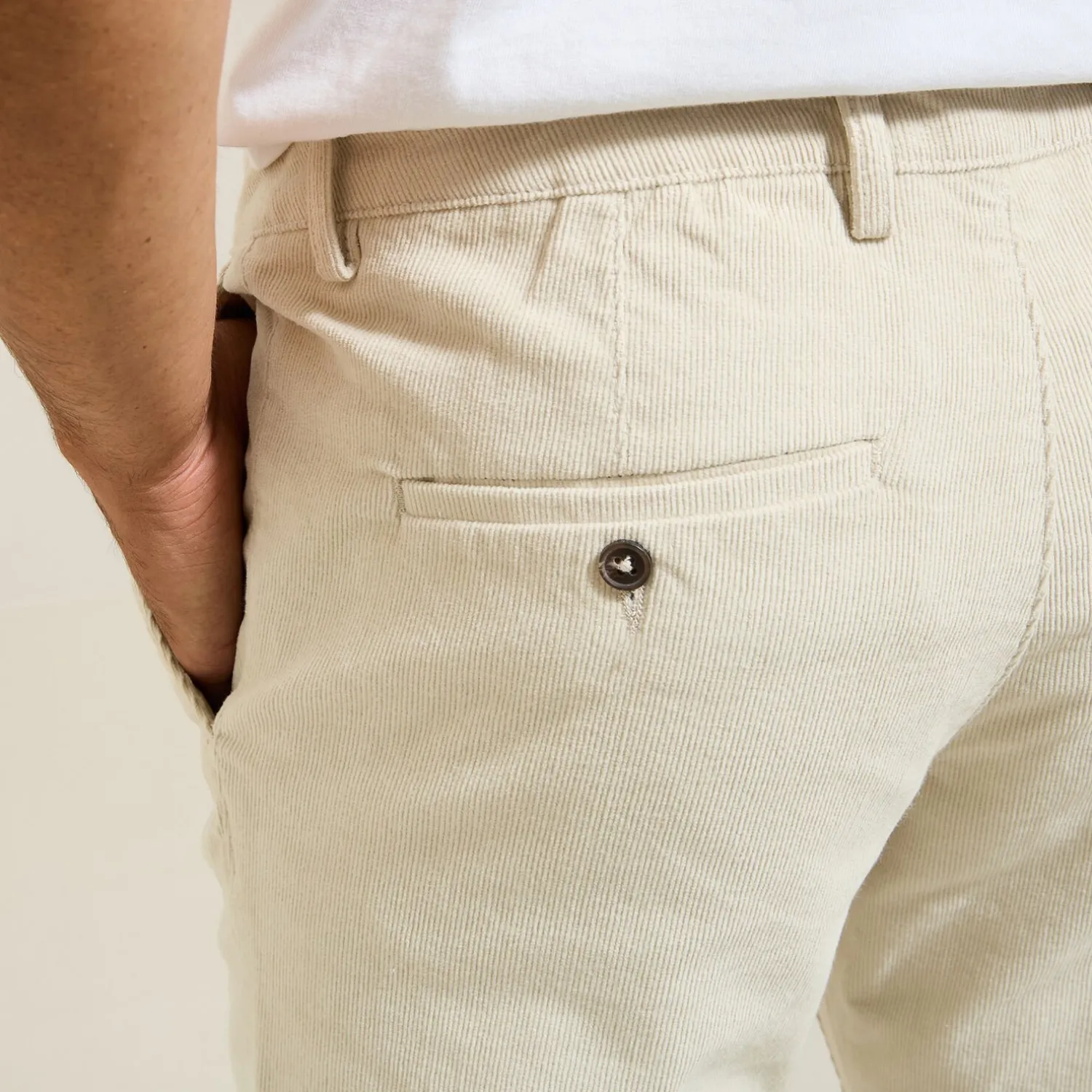 Jules Pantalon chino slim en velours- Pantalon Chino|Pantalon