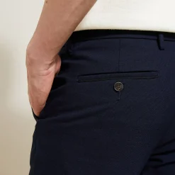 Jules Pantalon chino slim fantaisie intérieur gratté- Pantalon Chino|Pantalon