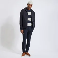 Jules Pantalon chino slim fantaisie intérieur gratté- Pantalon Chino|Pantalon