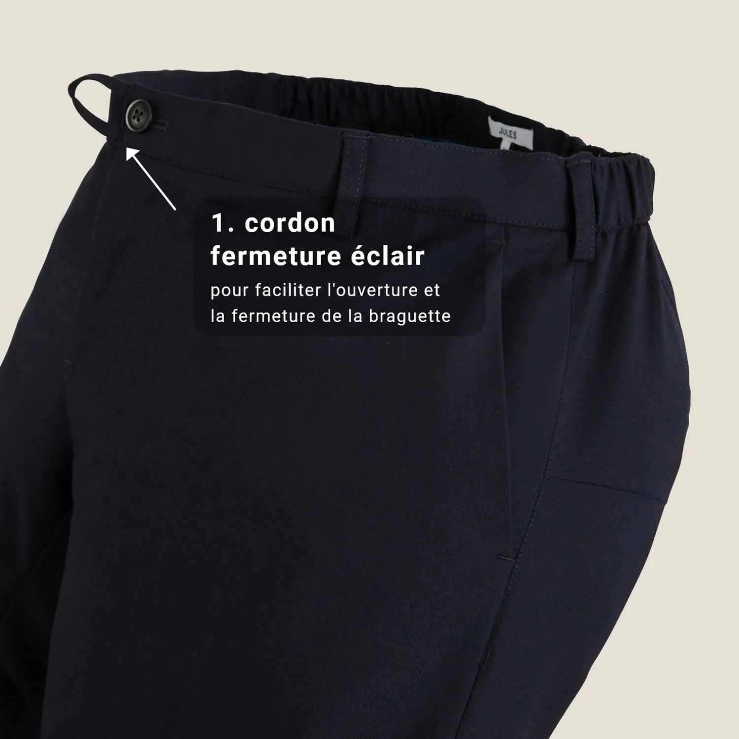 Jules Pantalon de costume pour personne à mobilité rédui- Pantalon De Costume