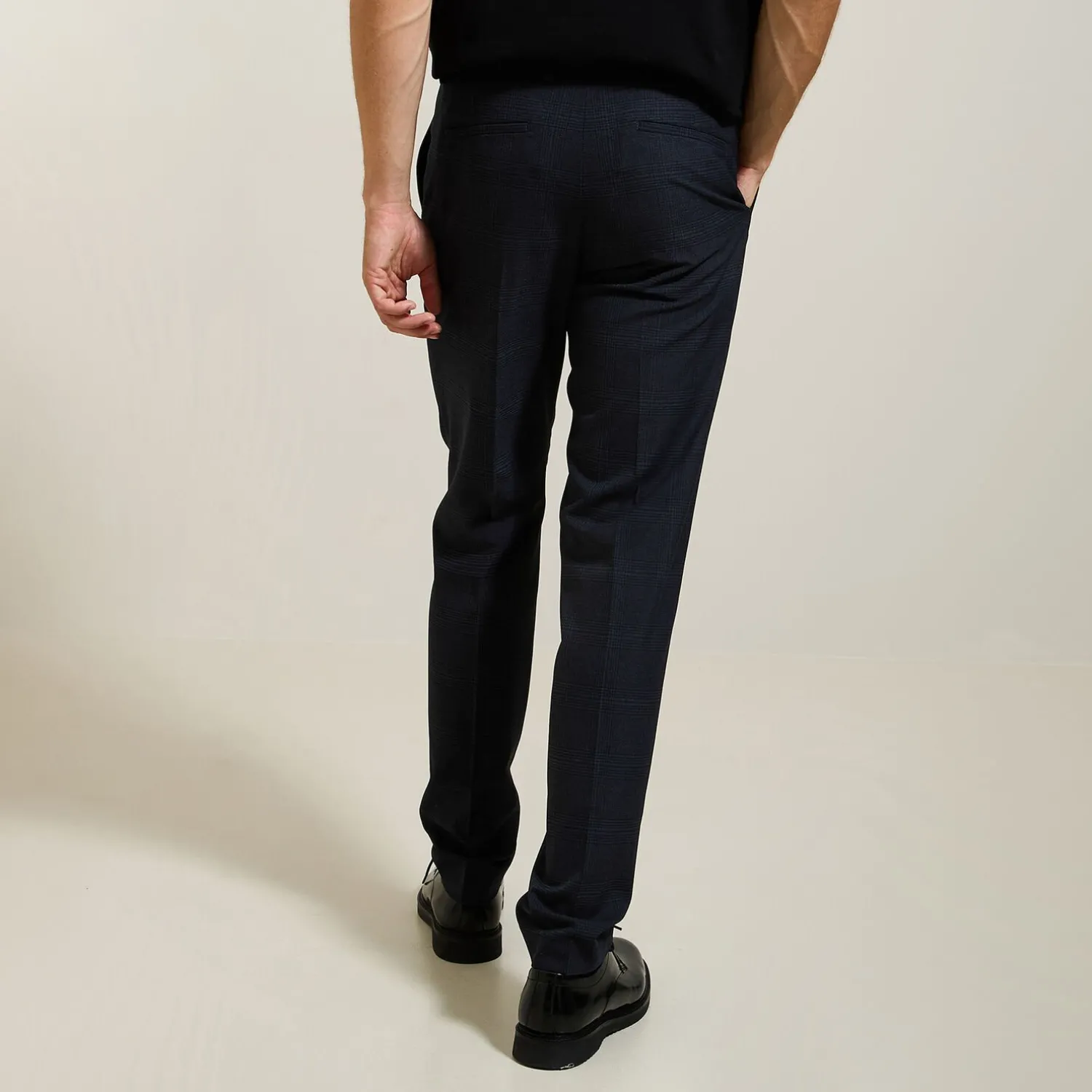 Jules Pantalon de costume slim bistretch à carreaux- Pantalon De Costume|Pantalon