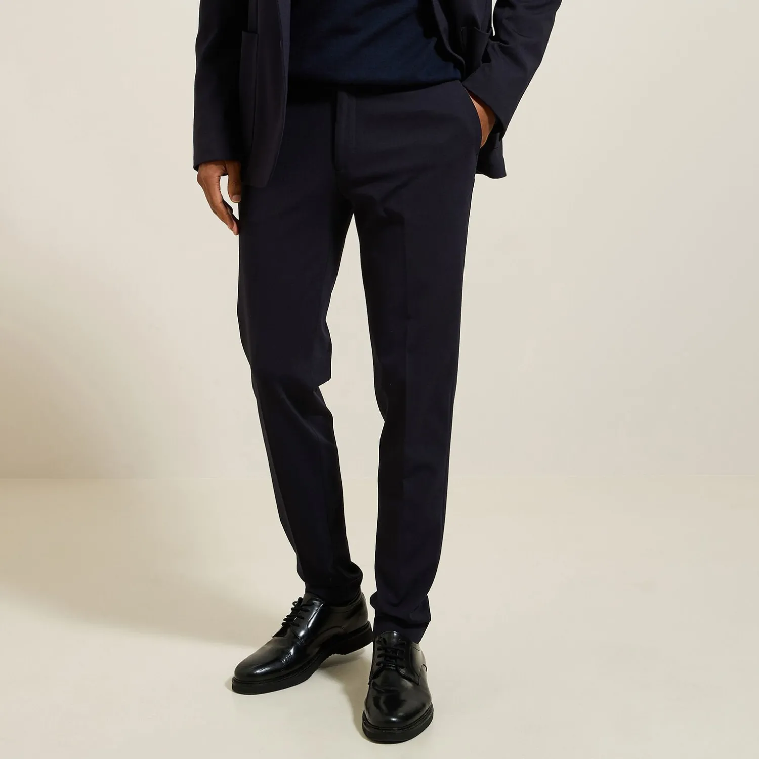 Jules Pantalon de costume slim en maille- Pantalon De Costume|Pantalon