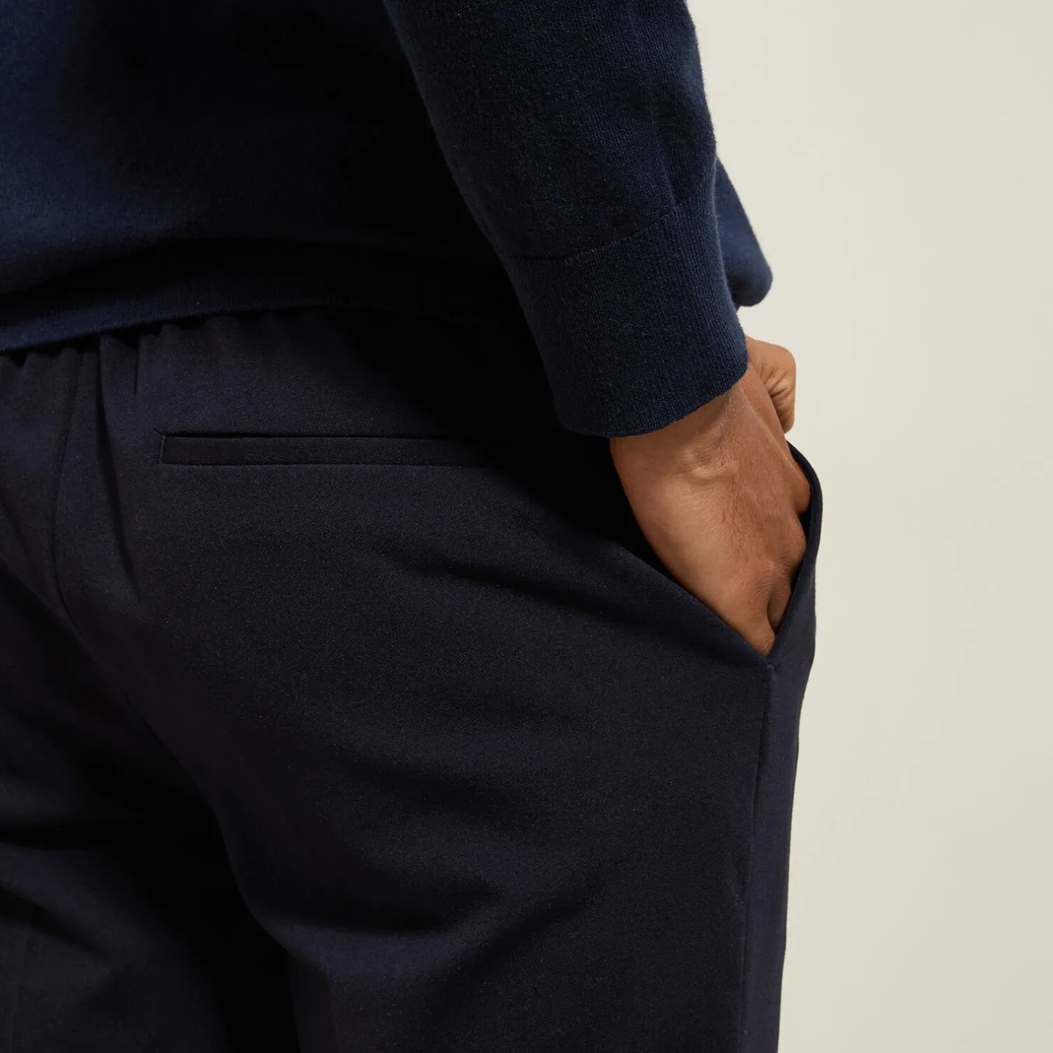 Jules Pantalon de costume slim en maille- Pantalon De Costume|Pantalon