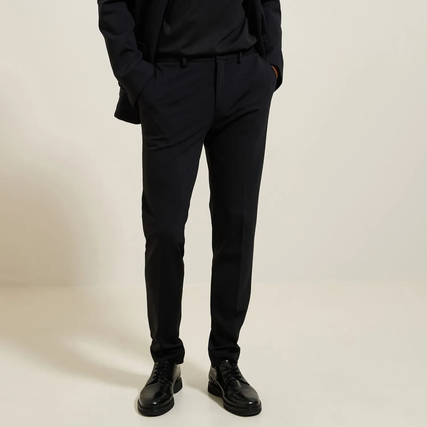 Jules Pantalon de costume slim en maille- Pantalon De Costume|Pantalon