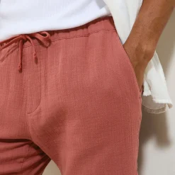 Jules Pantalon en gaze de coton uni- Pantalon Chino|Pantalon