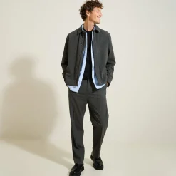 Jules Pantalon large à plis flanelle- Pantalon