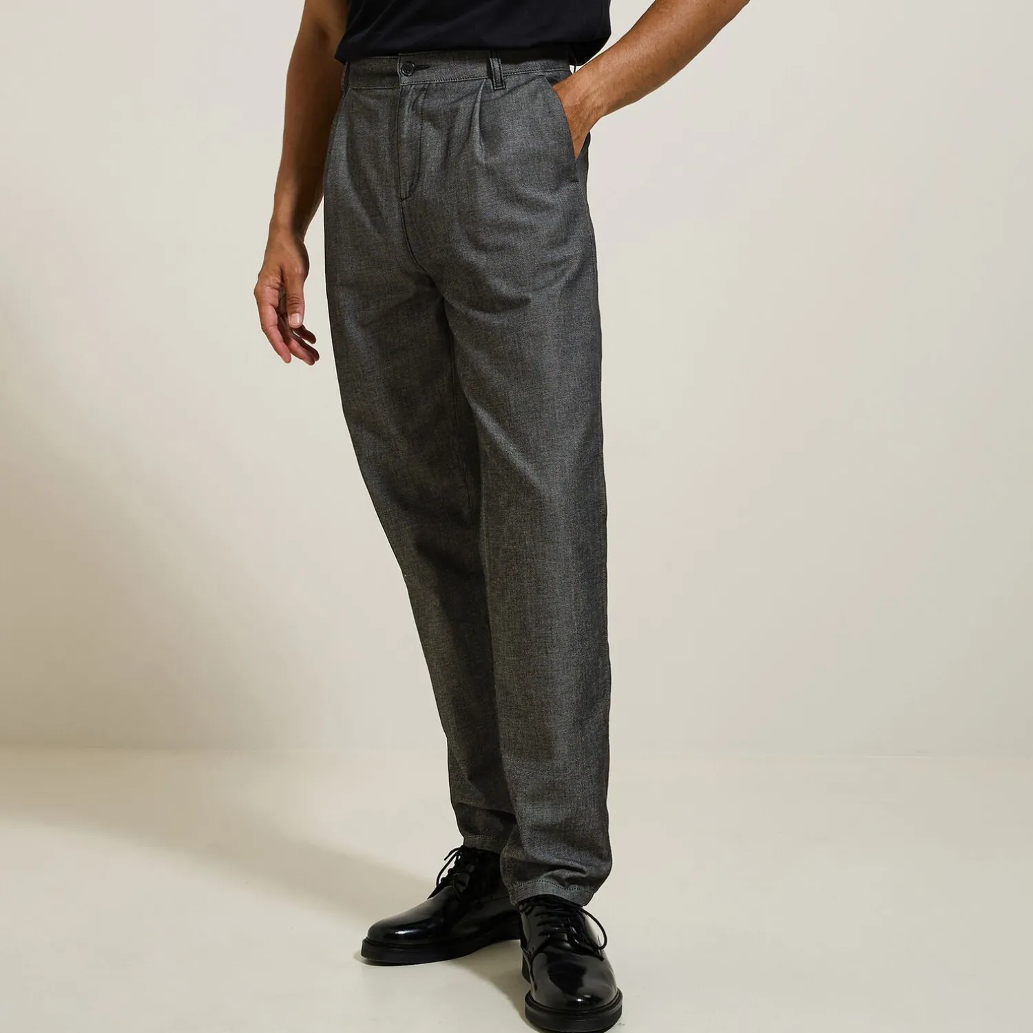 Jules Pantalon relax en twill bi-ton- Pantalon
