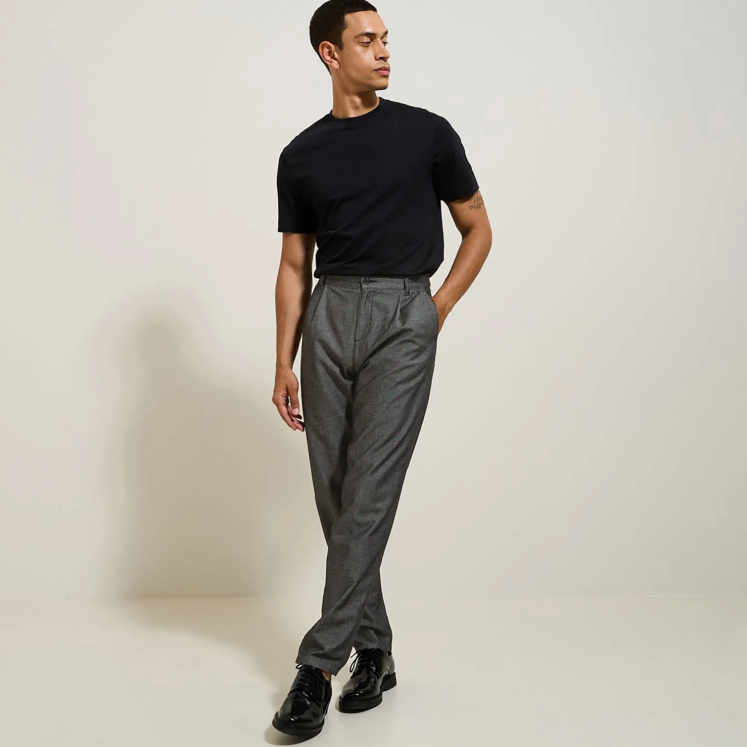 Jules Pantalon relax en twill bi-ton- Pantalon