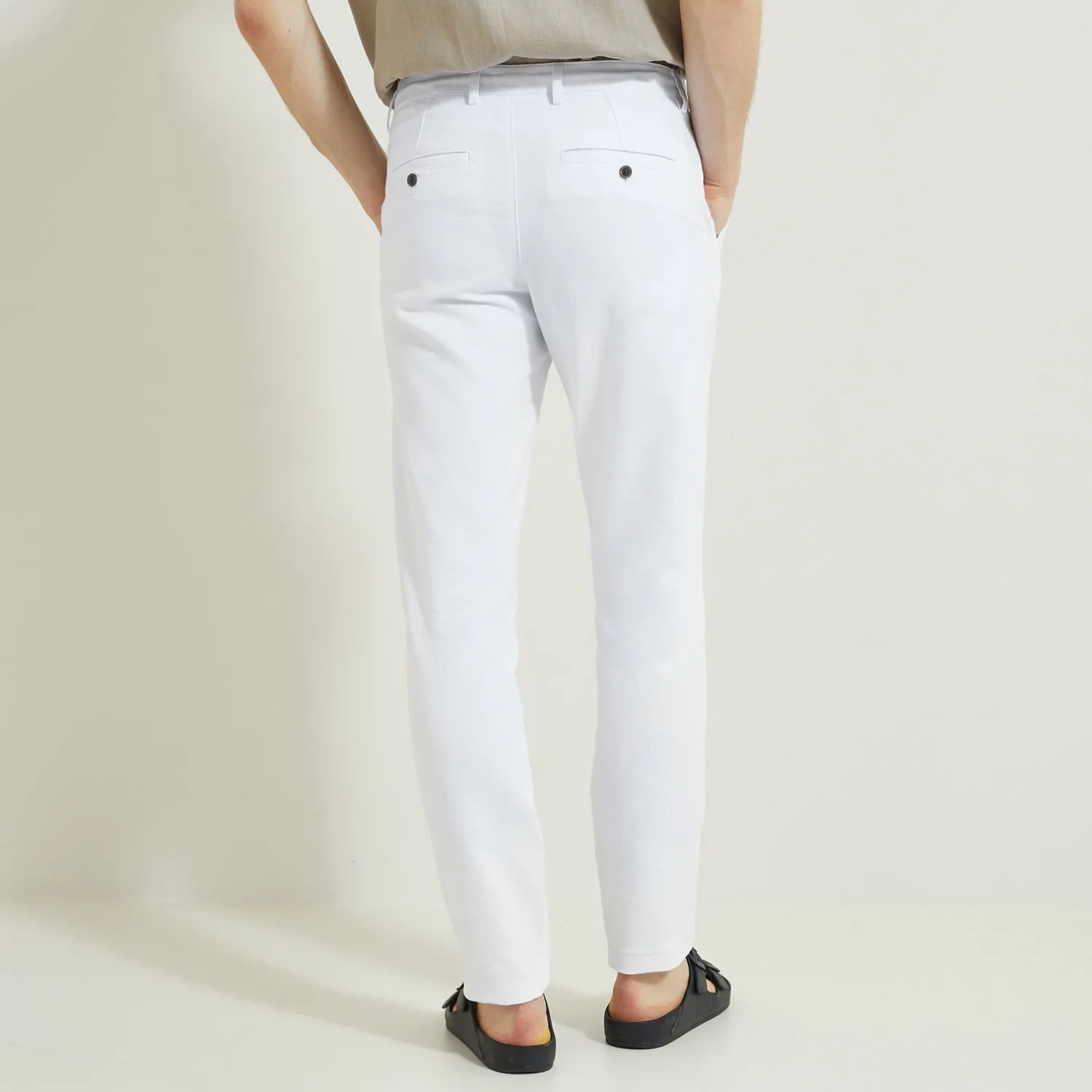 Jules Pantalon slim en coton et lin- Smart Casual|Pantalon Chino