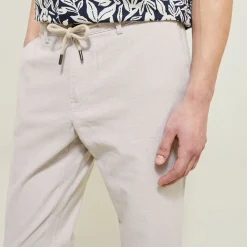Jules Pantalon slim en coton et lin- Smart Casual|Pantalon Chino