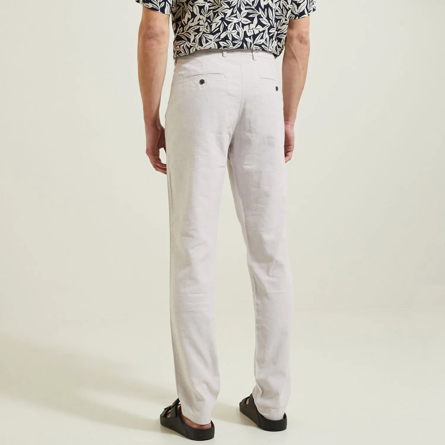 Jules Pantalon slim en coton et lin- Smart Casual|Pantalon Chino