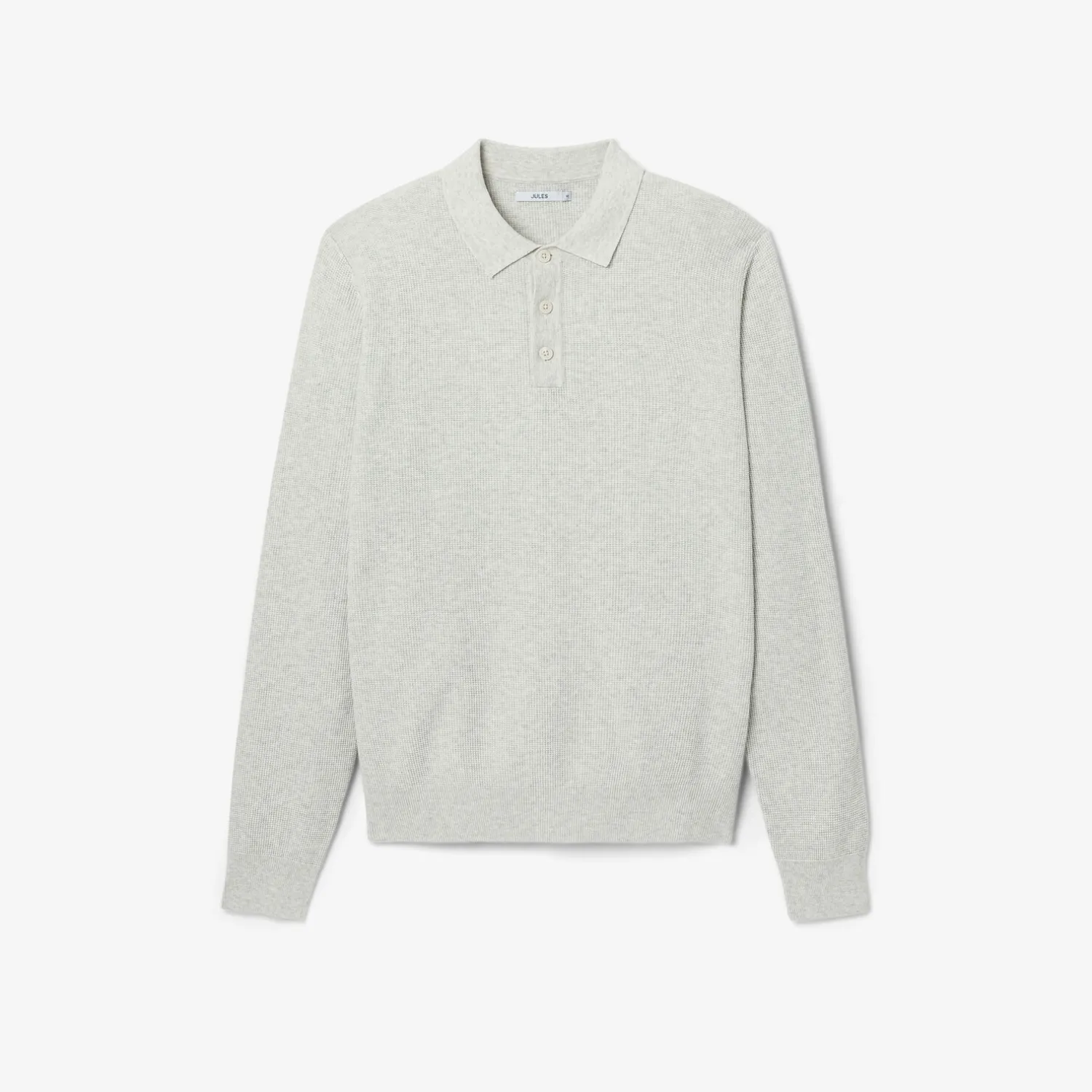 Jules Polo boutonné en maille texturée- Pull