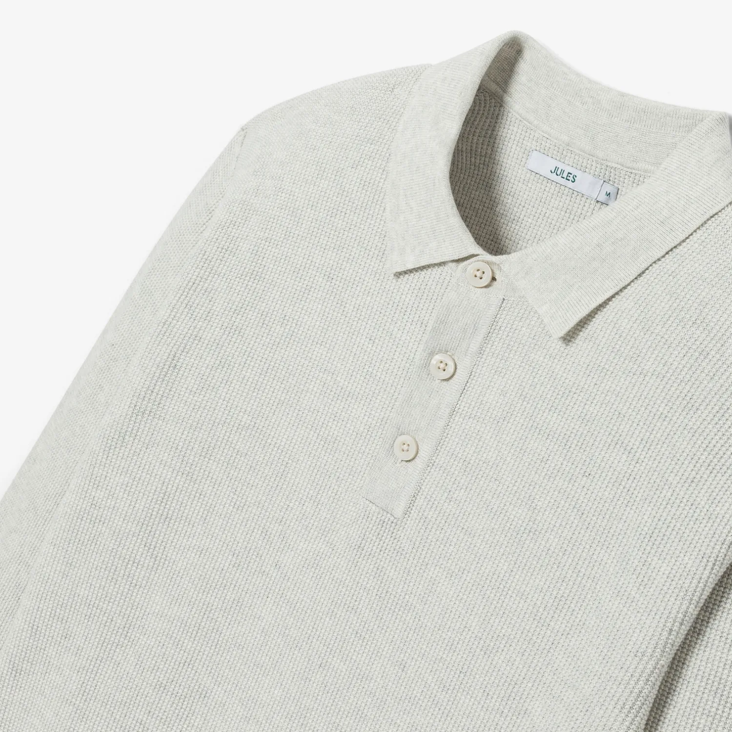 Jules Polo boutonné en maille texturée- Pull