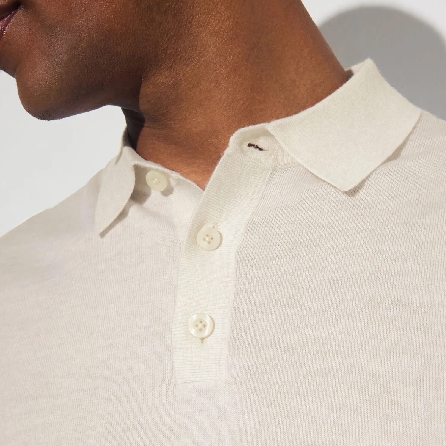 Jules Polo col boutonné en maille en laine de mérinos- Pull