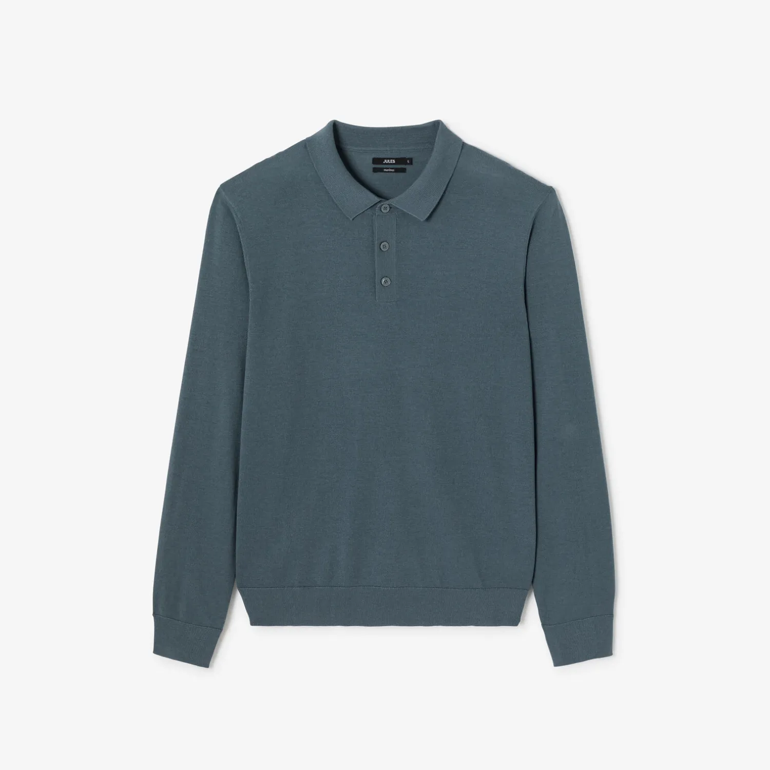 Jules Polo col boutonné en maille en laine de mérinos- Pull