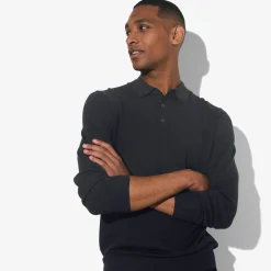 Jules Polo col boutonné en maille en laine de mérinos- Pull