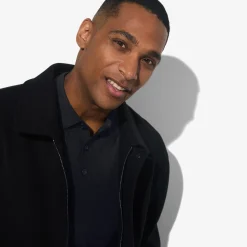 Jules Polo col boutonné en maille en laine de mérinos- Pull