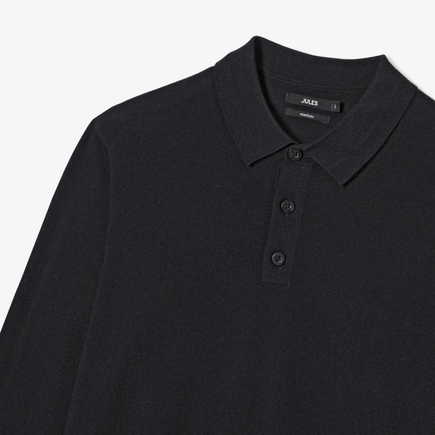 Jules Polo col boutonné en maille en laine de mérinos- Pull