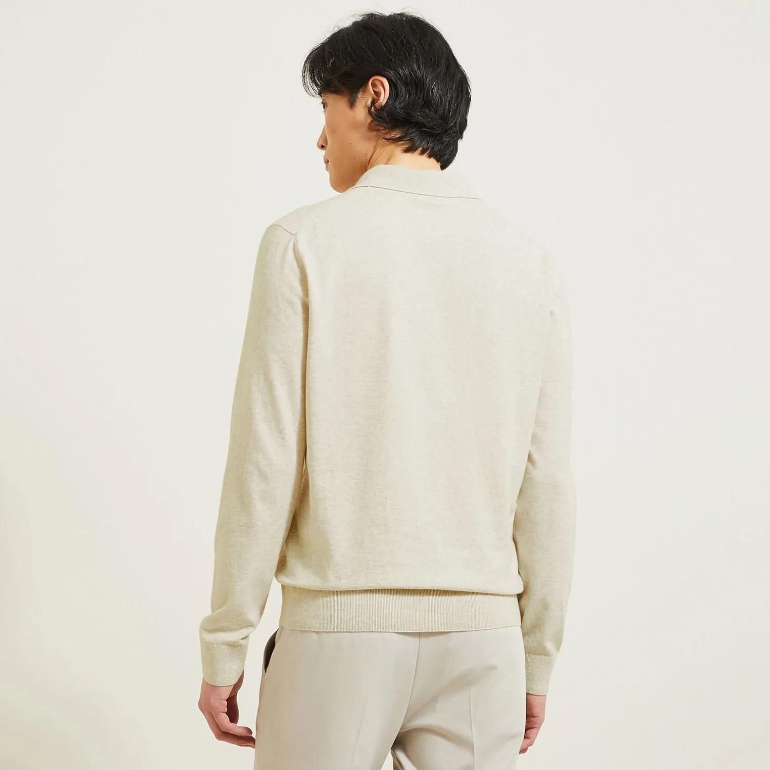 Jules Polo en maille col resort manches longues- Smart Casual|Pull