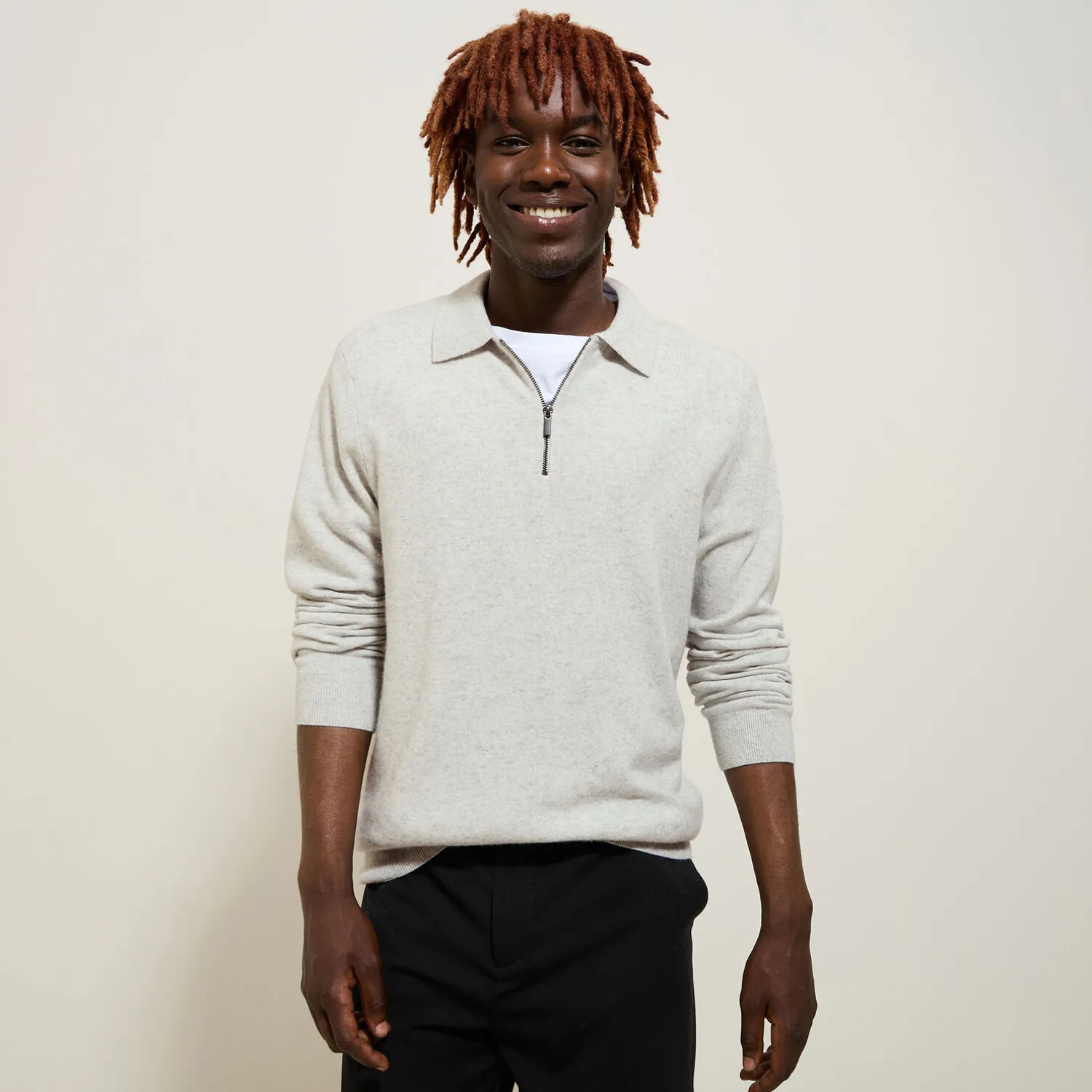 Jules Polo en maille col zippé- Pull