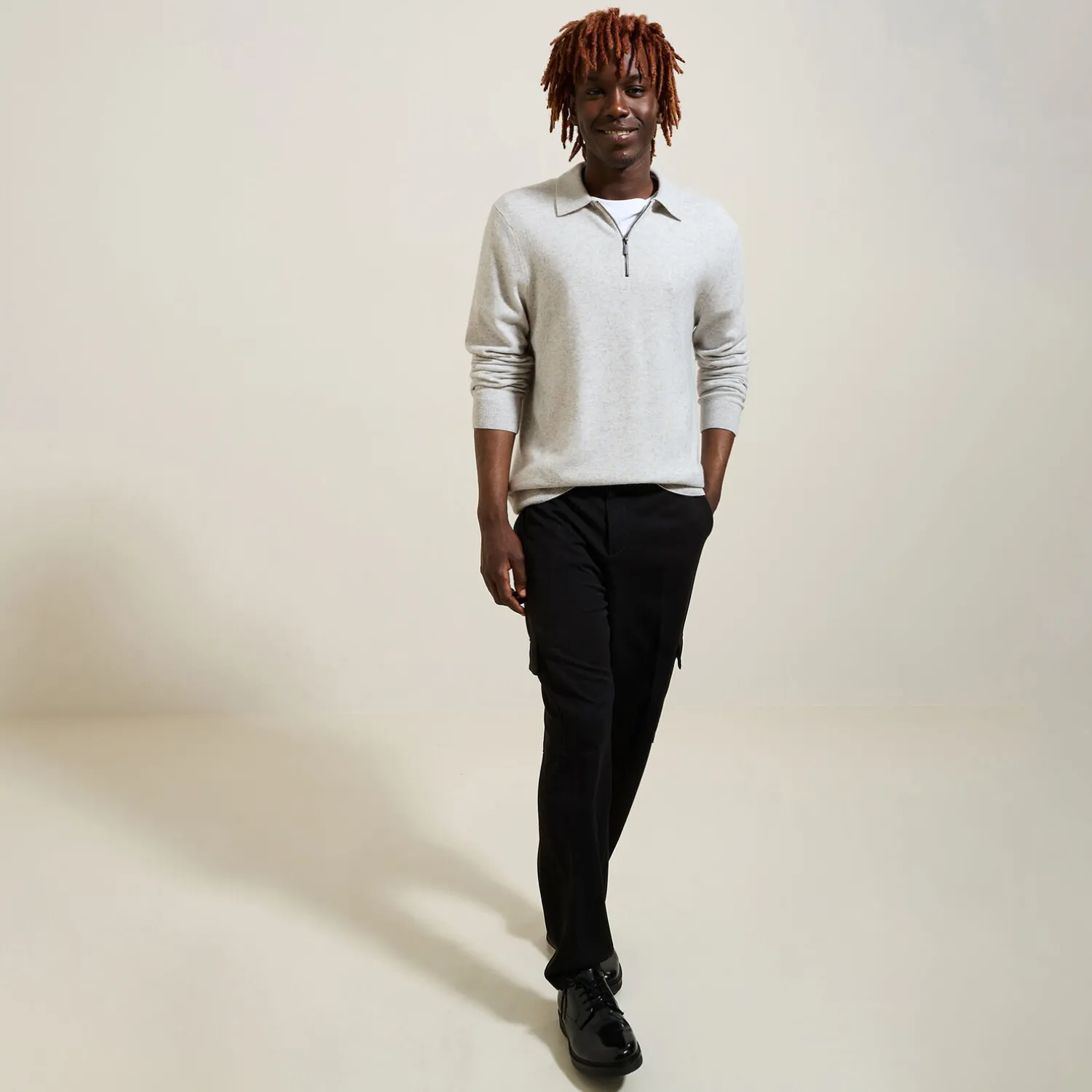 Jules Polo en maille col zippé- Pull