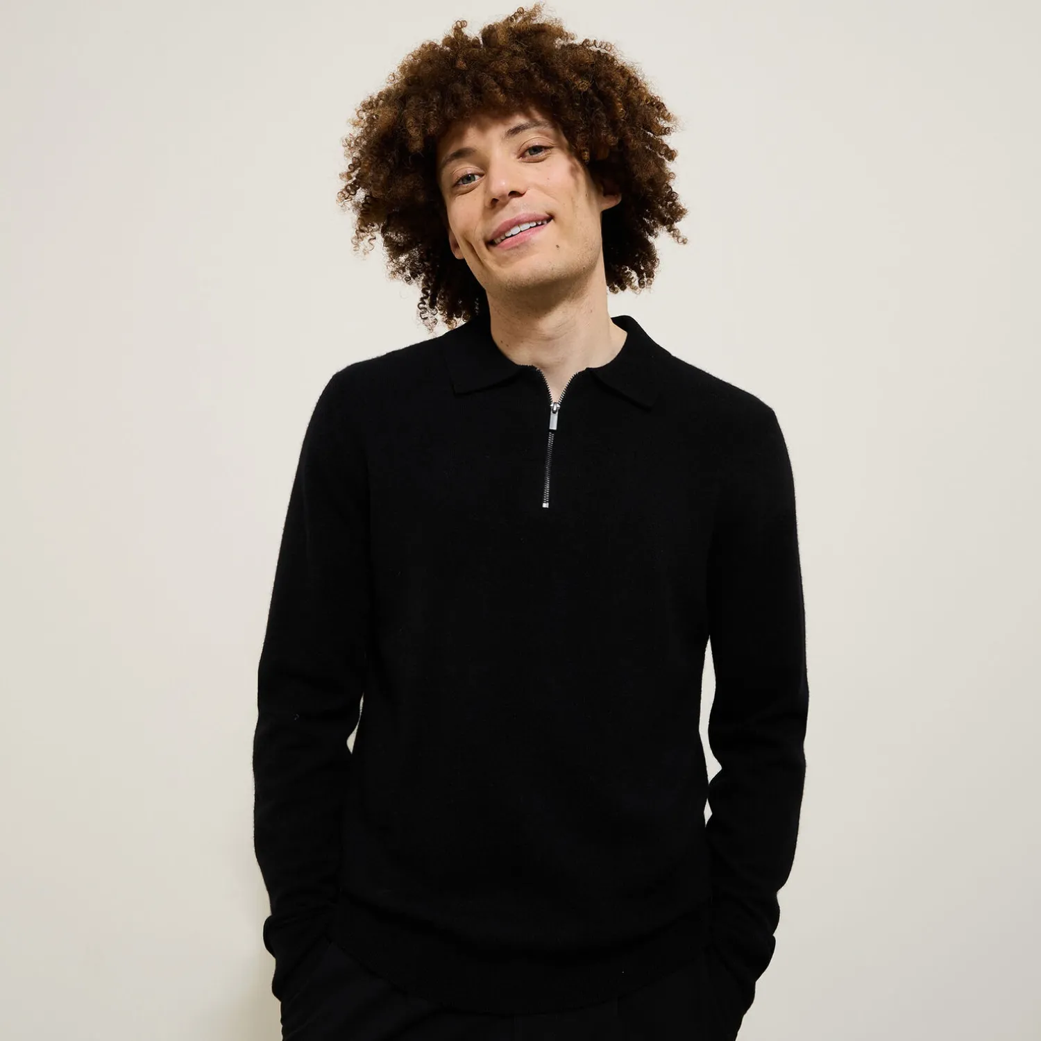 Jules Polo en maille col zippé- Pull