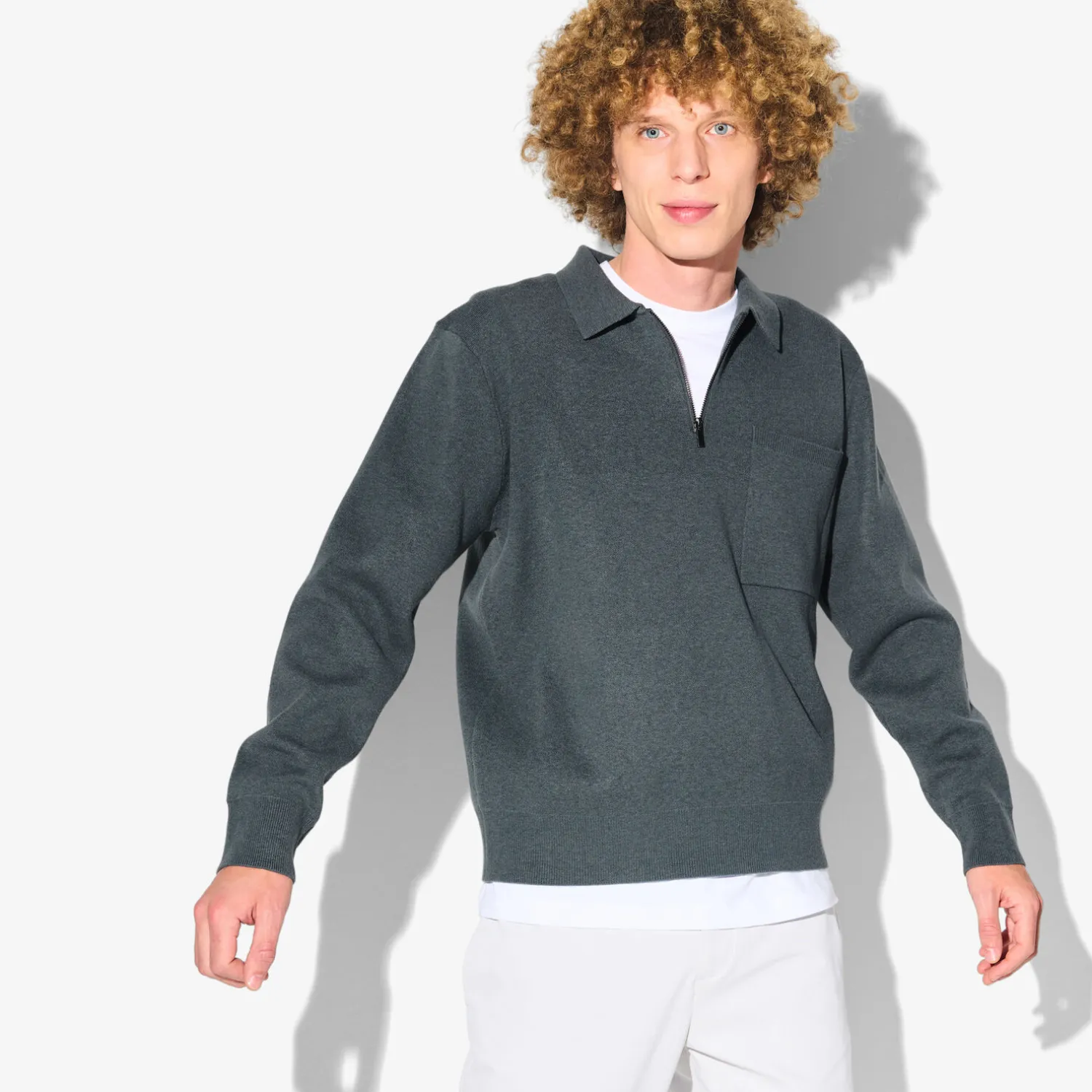 Jules Polo en maille zippé Performance by- Pull