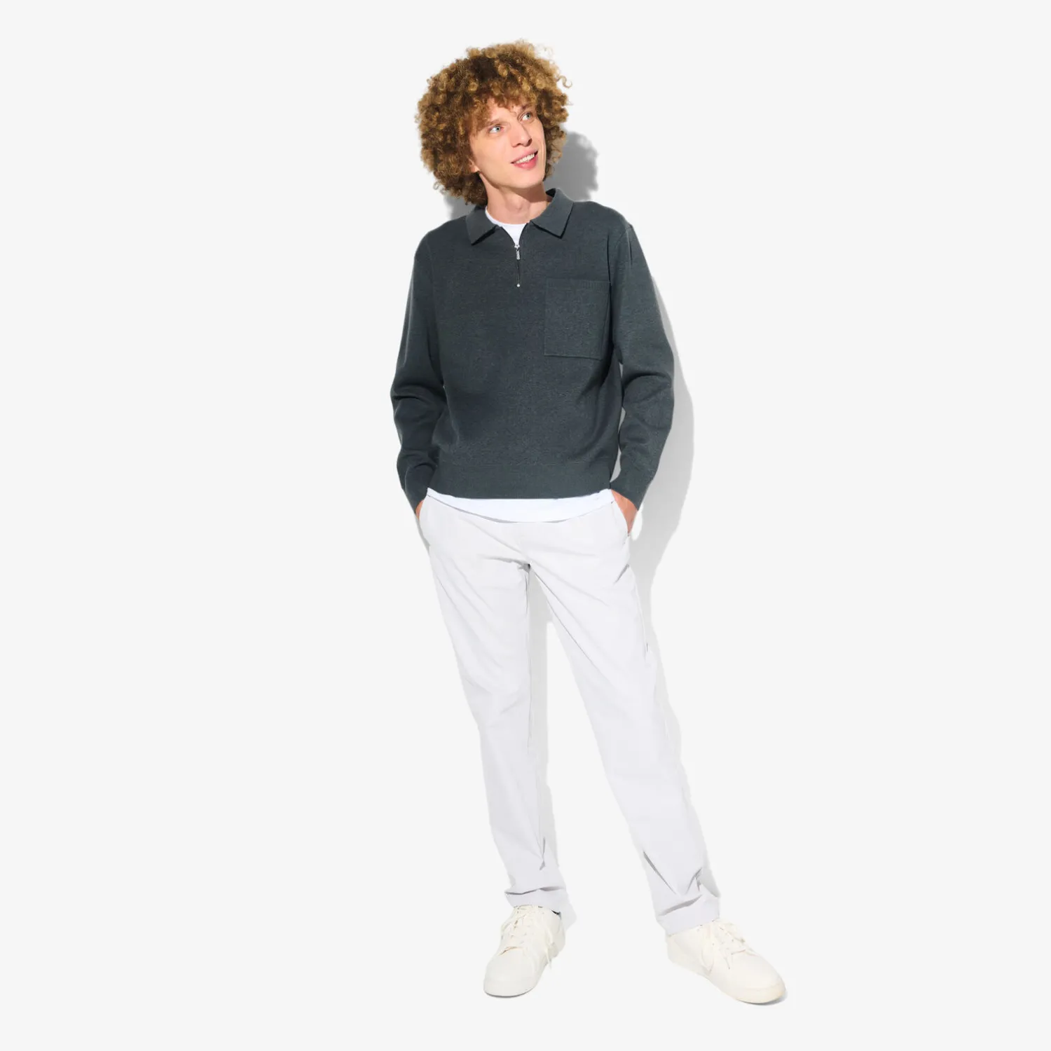 Jules Polo en maille zippé Performance by- Pull